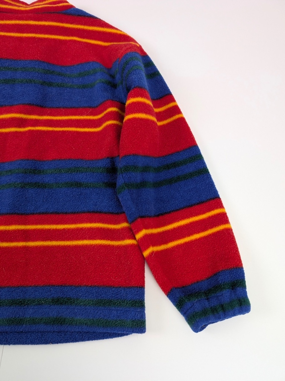 Kids Disney Goofy Fleece Pullover Size Medium 90's Striped Quarter Zip - Picture 3 of 10